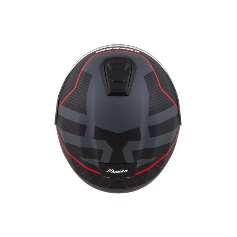 Cască de motocicletă Cassida Modulo 2.0 Profile roșu-gri-negru flip-up