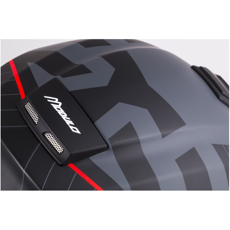 Cască de motocicletă Cassida Modulo 2.0 Profile roșu-gri-negru flip-up