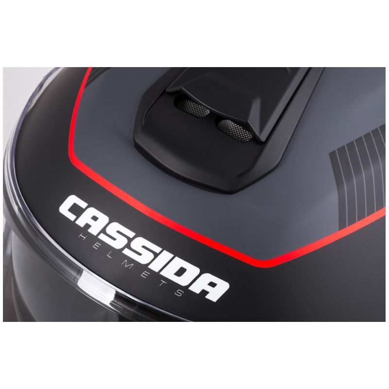 Cască de motocicletă Cassida Modulo 2.0 Profile roșu-gri-negru flip-up