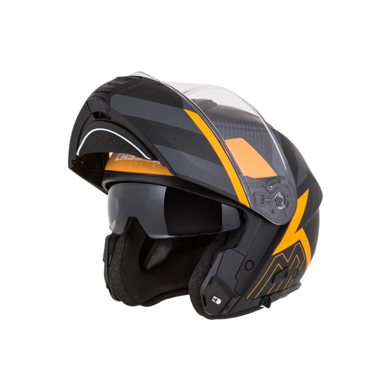 Cască de motocicletă Cassida Modulo 2.0 Profile negru-gri-portocaliu flip-up lichidare