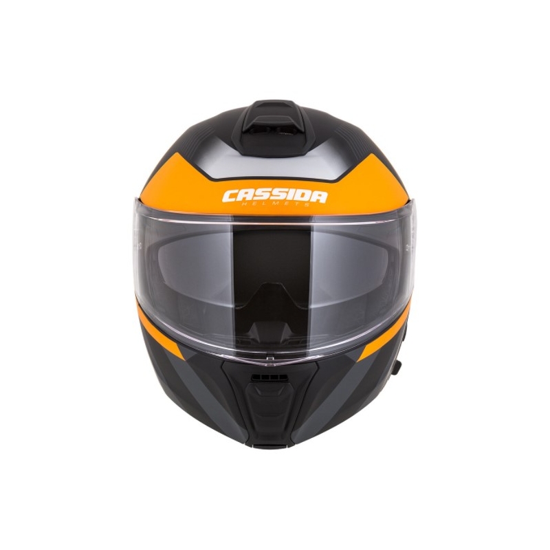 Cască de motocicletă Cassida Modulo 2.0 Profile negru-gri-portocaliu flip-up lichidare