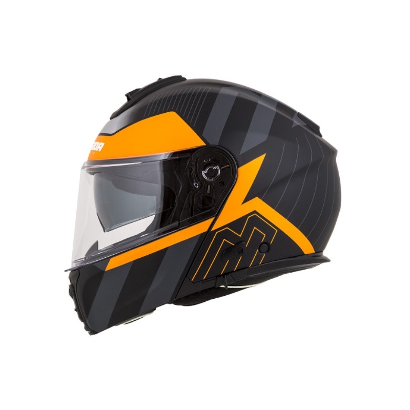 Cască de motocicletă Cassida Modulo 2.0 Profile negru-gri-portocaliu flip-up lichidare