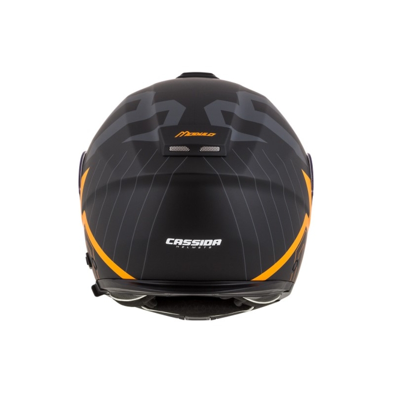 Cască de motocicletă Cassida Modulo 2.0 Profile negru-gri-portocaliu flip-up lichidare