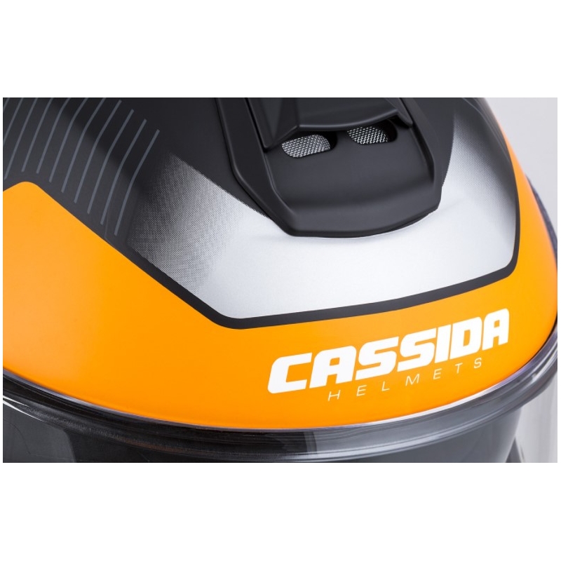 Cască de motocicletă Cassida Modulo 2.0 Profile negru-gri-portocaliu flip-up lichidare