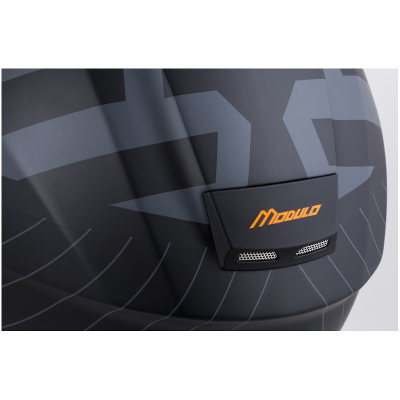 Cască de motocicletă Cassida Modulo 2.0 Profile negru-gri-portocaliu flip-up lichidare