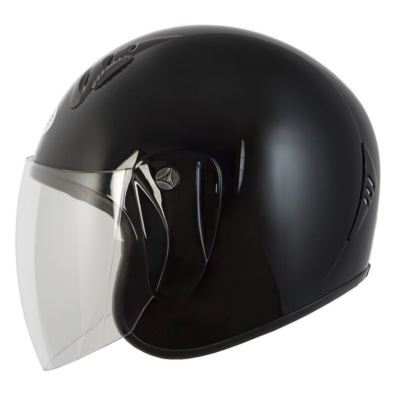 Cască de motocicletă deschisă Ozone HY-818 negru lucios - II. calitate