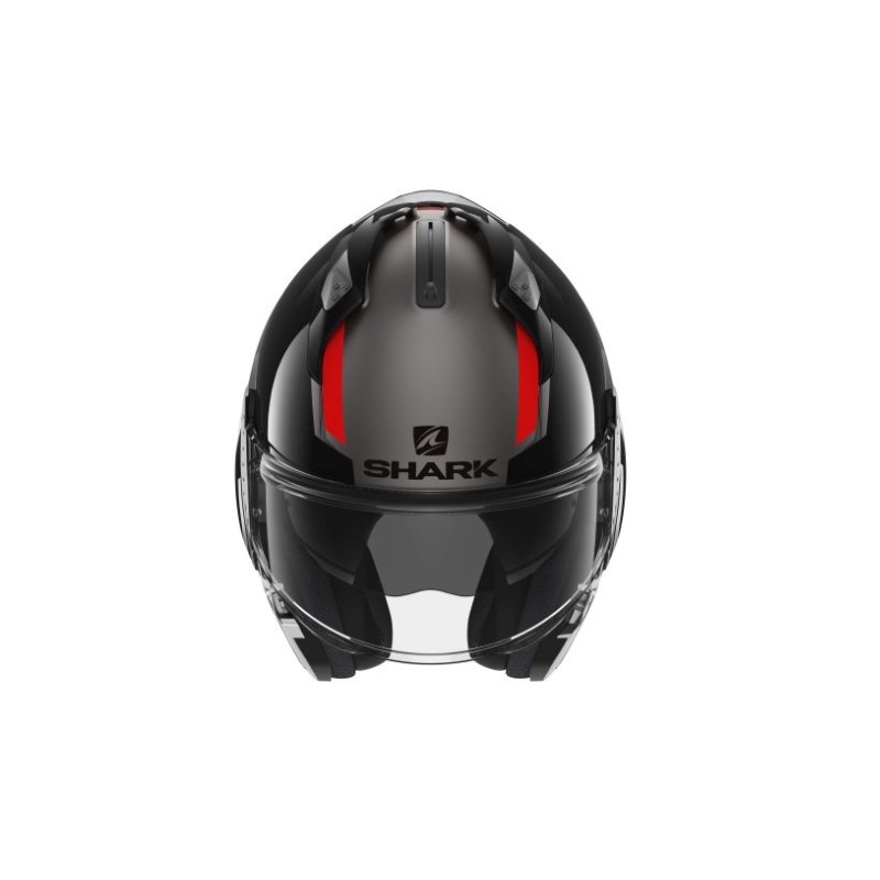 Cască de motocicletă pliabilă SHARK EVO GT Sean negru-antracit-roșu