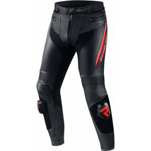 Pantaloni de motocicletă Rebelhorn Fighter Black-Fluo Red