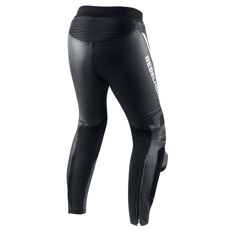 Rebelhorn Luptător negru și alb Pantaloni de motocicletă Rebelhorn Fighter negru și alb lichidare