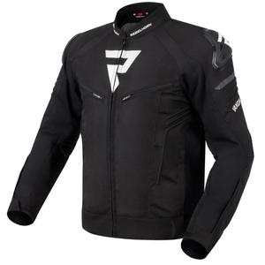 Jachetă de motocicletă Rebelhorn Vandal alb-negru și alb