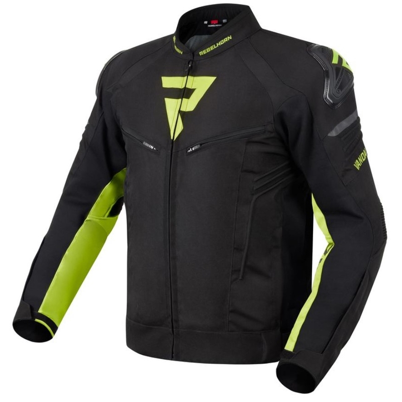 Jachetă de motocicletă Rebelhorn Vandal negru-galben-fluo lichidare