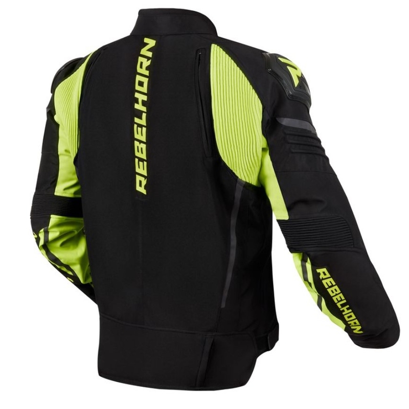 Jachetă de motocicletă Rebelhorn Vandal negru-galben-fluo lichidare