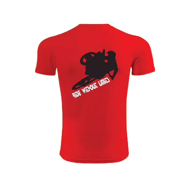 Tricou s motivem Motocross Ride fără limite