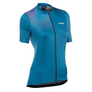 Tricou albastru Northwave Origin pentru femei lichidare