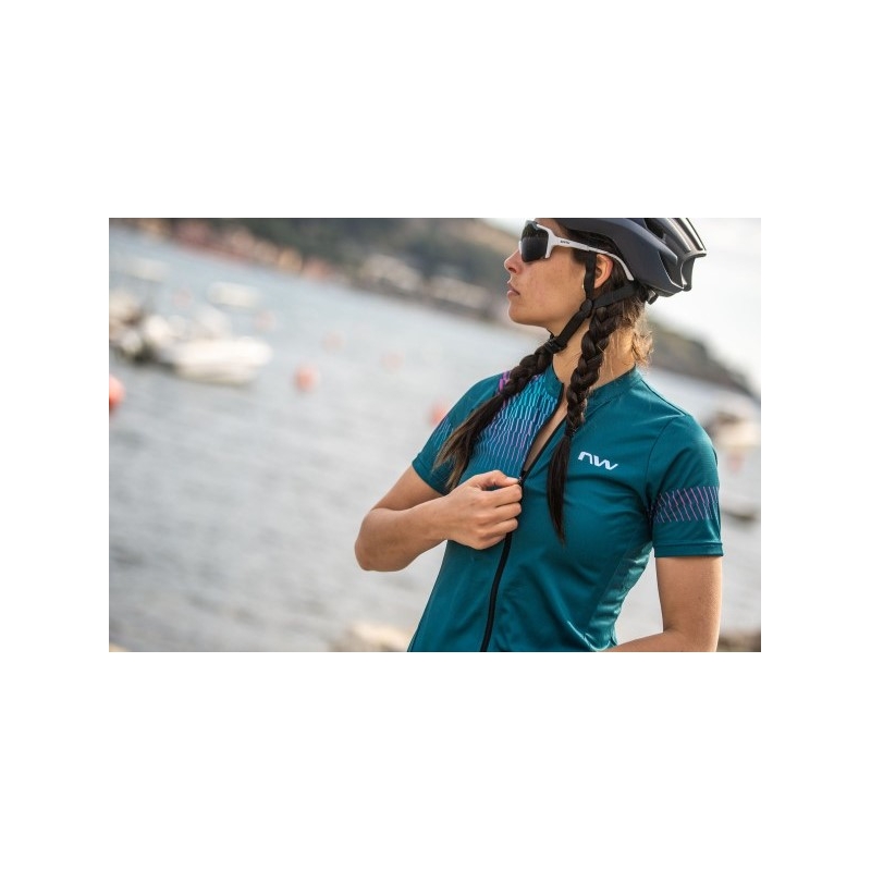 Tricou albastru Northwave Origin pentru femei lichidare