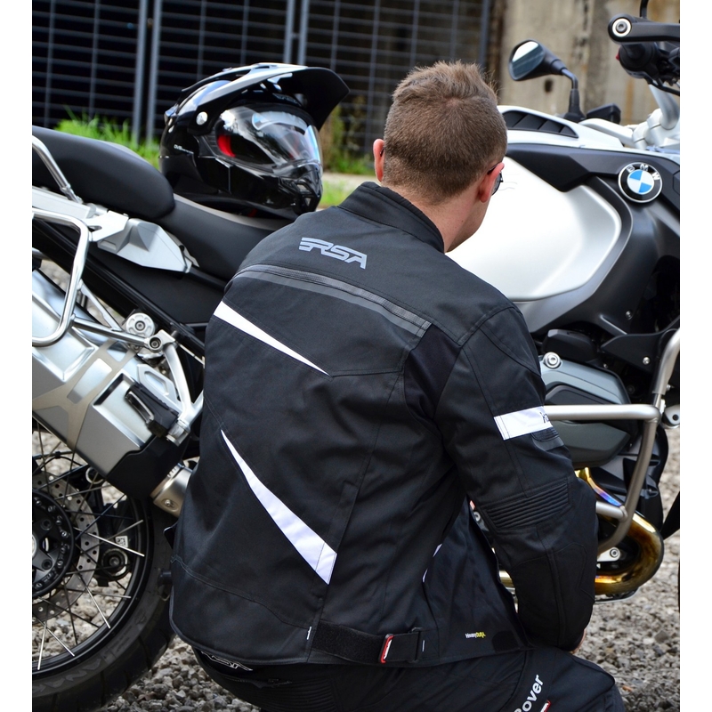 RSA Razor Razor negru și alb jachetă de motociclete lichidare