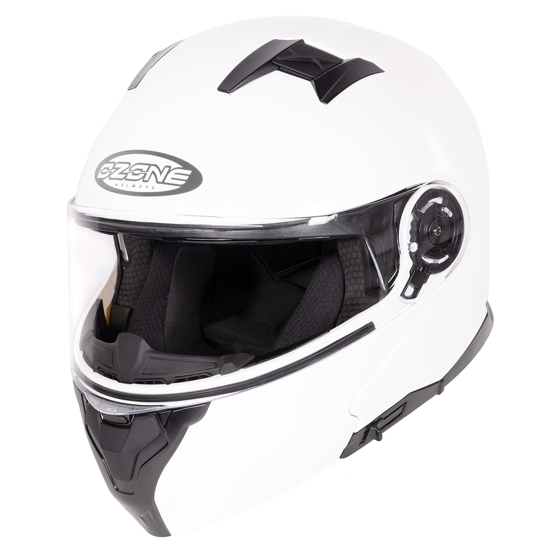 Ozone Flip Up Casca de motocicletă Storm White Gloss lichidare
