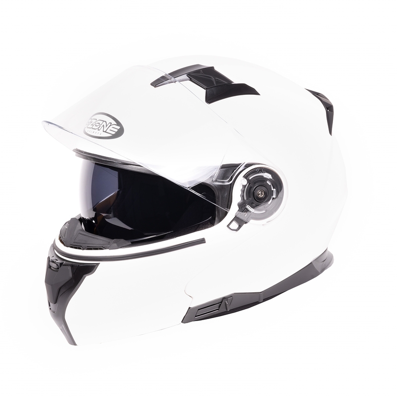 Ozone Flip Up Casca de motocicletă Storm White Gloss lichidare