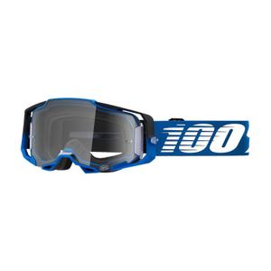 Ochelari de motocros 100% ARMEGA Rockchuck albastru închis (plexi transparent)