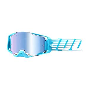 Ochelari de motocros 100% ARMEGA Oversized Sky turcoaz (plexi albastru)