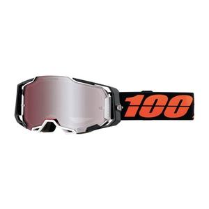 Ochelari de motocros 100% ARMEGA Blacktail HIPER portocaliu-negru (plexi argintiu)