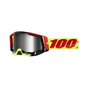 Ochelari de motocros 100% RACECRAFT 2 Wiz roșu-galben (plexi argintiu)