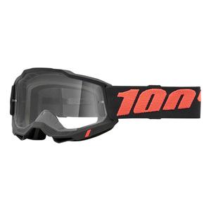 Ochelari de motocros 100% ACCURI 2 Borego roșu/negru (plexi transparent)