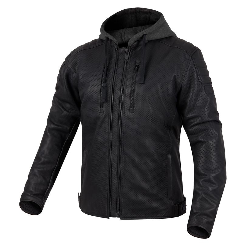 Rebelhorn Impala jachetă de motocicletă negru perforat negru