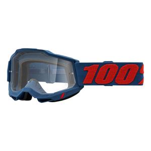 Ochelari de motocros 100% ACCURI 2 Odeon roșu-albastru (plexi transparent)