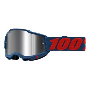 Ochelari de motocros 100% ACCURI 2 Odeon roșu-albastru (plexi argintiu)