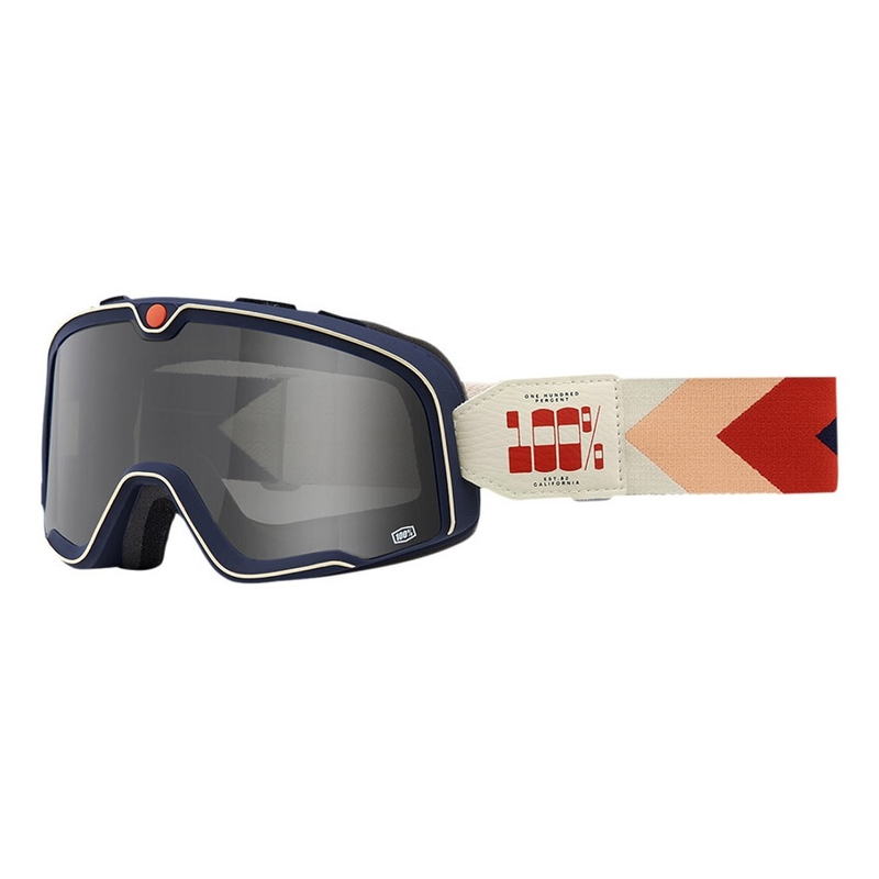 Ochelari 100% BARSTOW Teluride alb-roșu-albastru (plexi fumuriu)