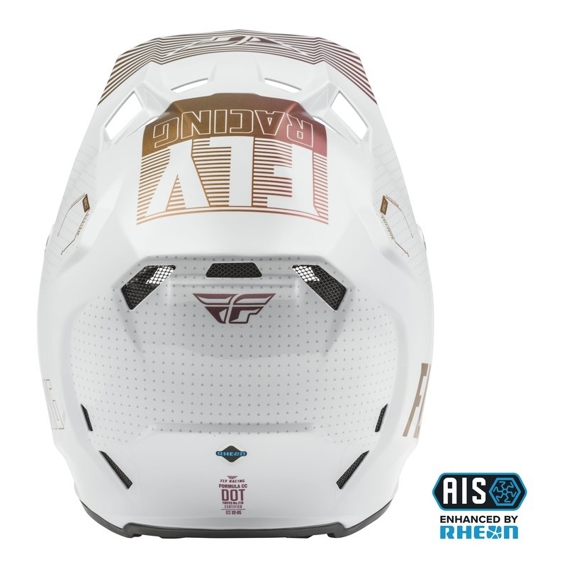 Cască de motocros FLY Racing Formula CC Primary alb și cupru