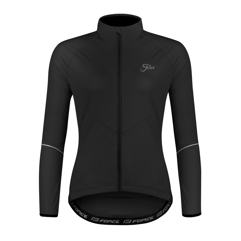 Jachetă de bicicletă pentru femei FORCE Arrow Negru lichidare