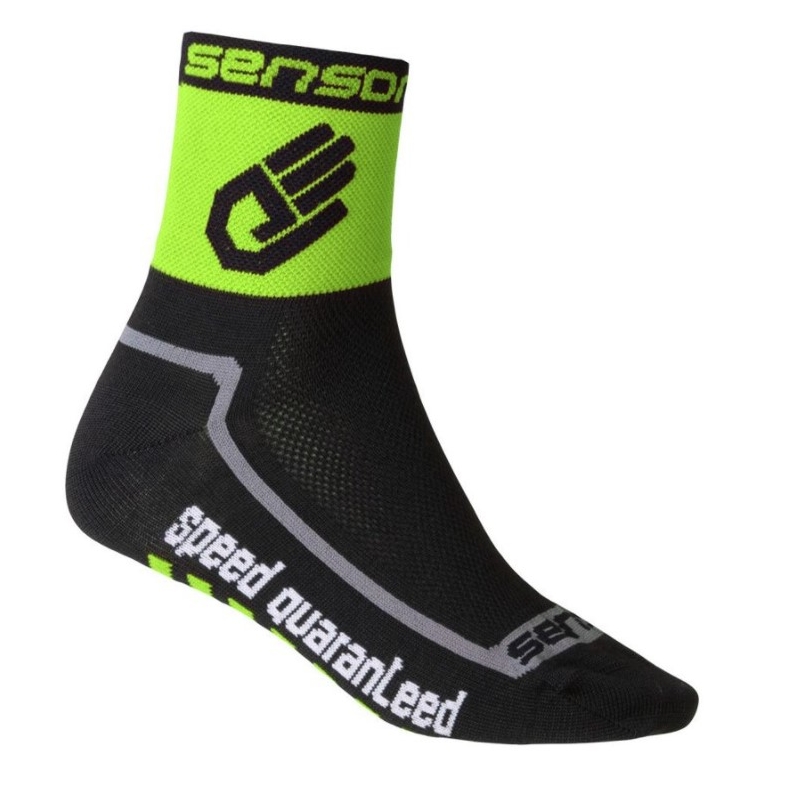 Șosete de mână Sensor Race Lite negru-verde lichidare