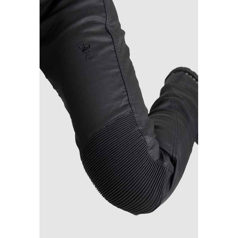 Blugi de motocicletă pentru femei PANDO MOTO Kusari Kev negru lichidare