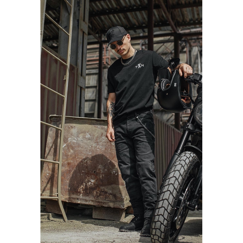 Blugi motocicletă PANDO MOTO Boss Dyn negru lichidare
