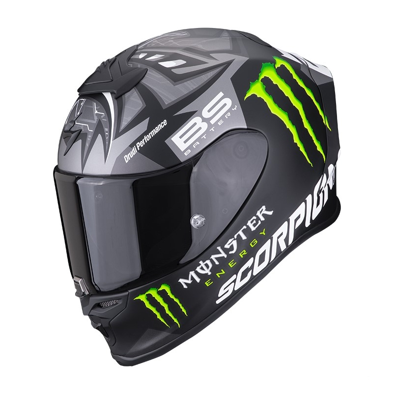 Cască de motocicletă integrală Scorpion EXO-R1 Air Fabio Quartararo Monster Replica gri