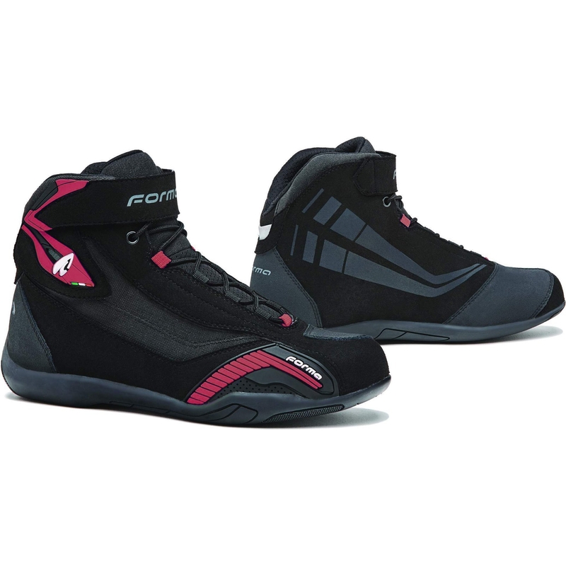 Cizme de motocicletă Forma Genesis pentru femei, negru și roz