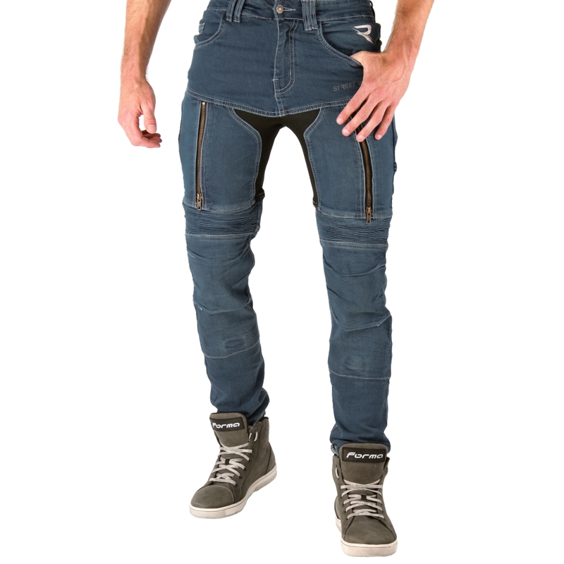 Blugi moto Street Racer Denim albaștri lichidare