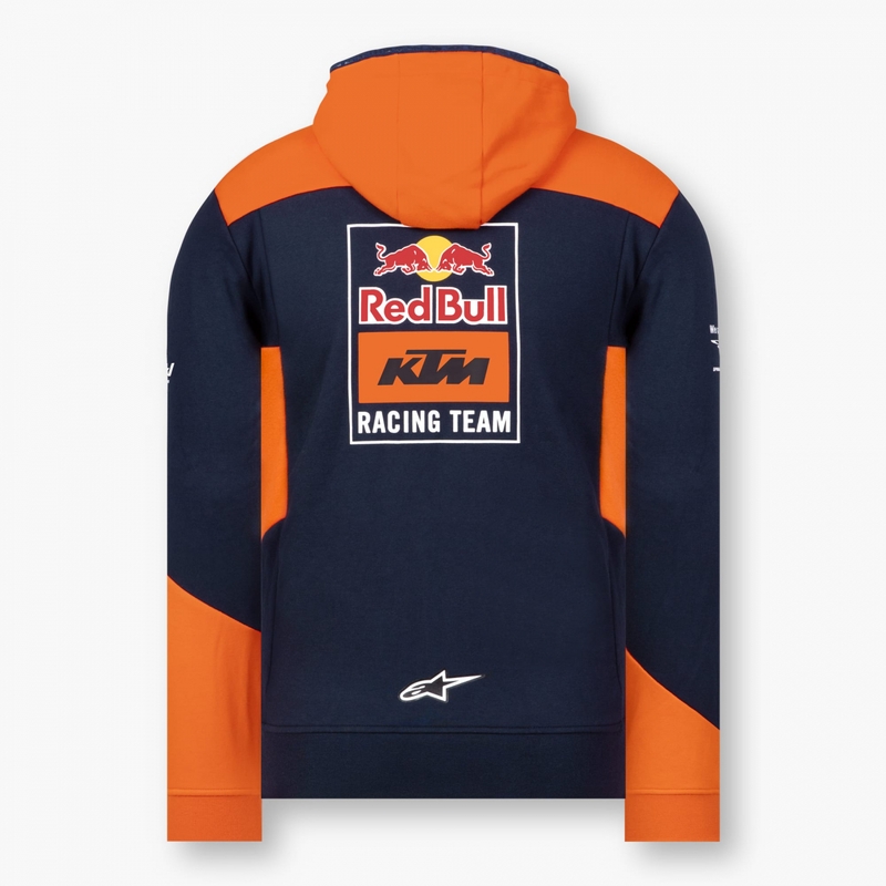 Pulover pentru copii KTM Red Bull Racing Zip albastru-portocaliu