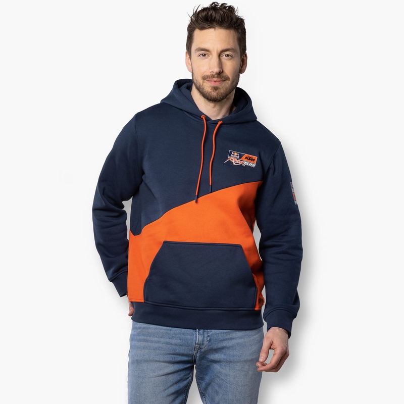 Hanorac cu glugă KTM Red Bull Racing Colourswitch albastru-portocaliu