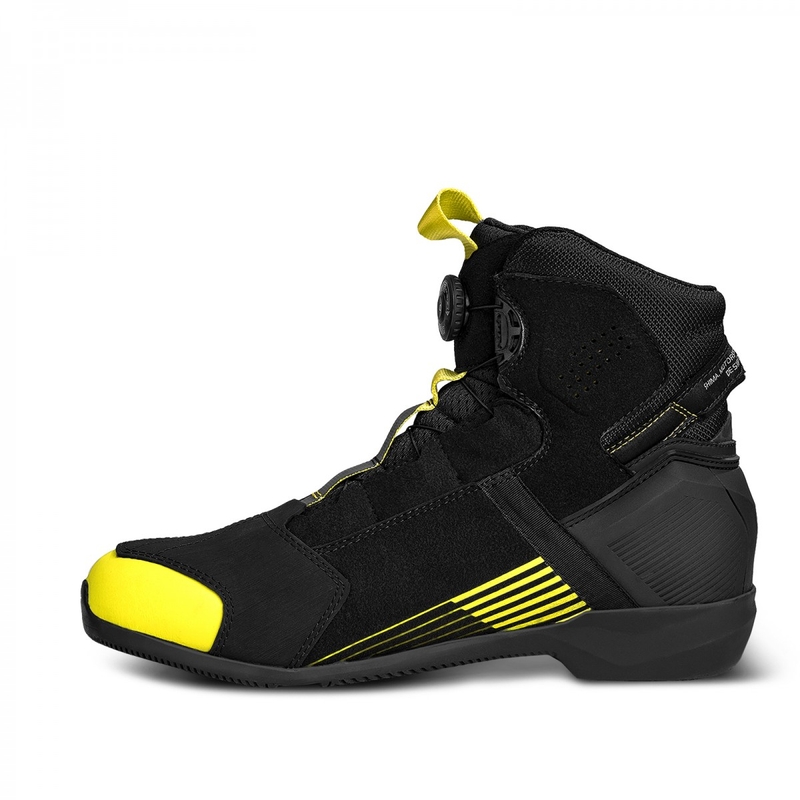 Ghete Motocicletă Shima Edge Vent Negru-Galben Fluo