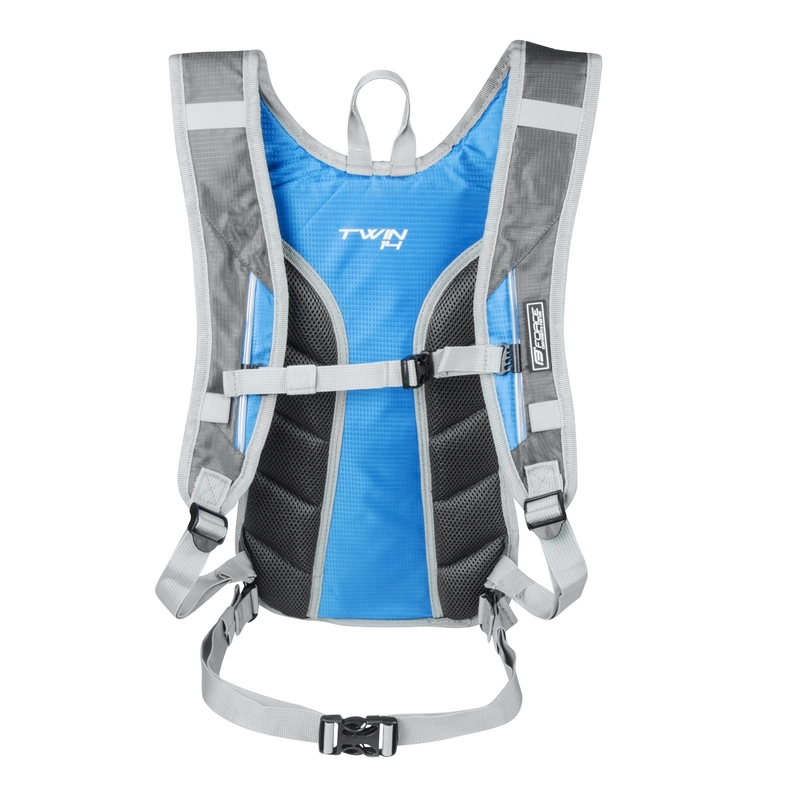 Rucsac de ciclism FORCE Twin 14 l gri-albastru lichidare
