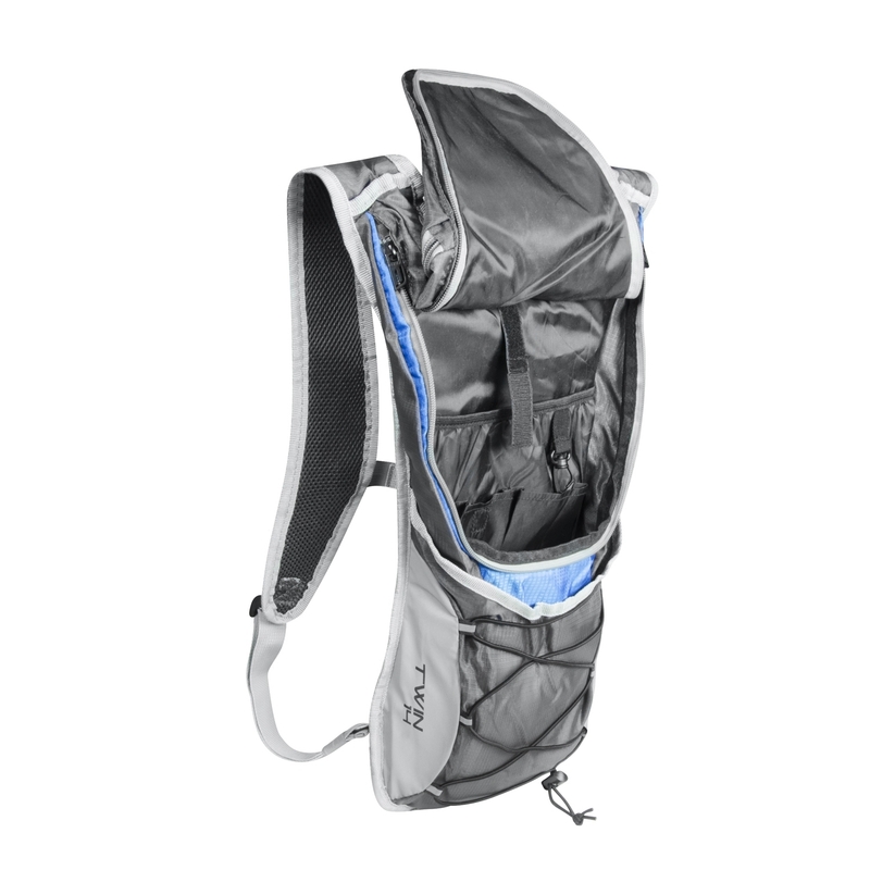 Rucsac de ciclism FORCE Twin 14 l gri-albastru lichidare