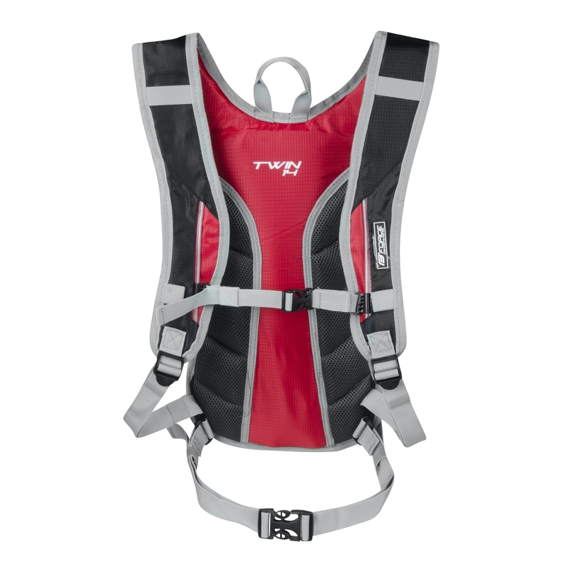 Rucsac de ciclism FORCE Twin 14 l negru-roșu lichidare