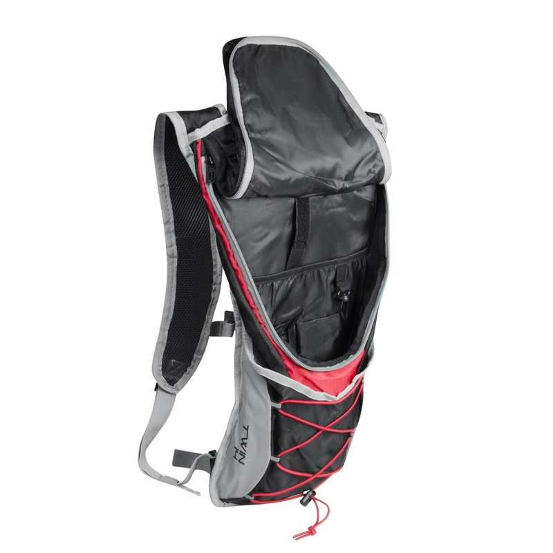 Rucsac de ciclism FORCE Twin 14 l negru-roșu lichidare