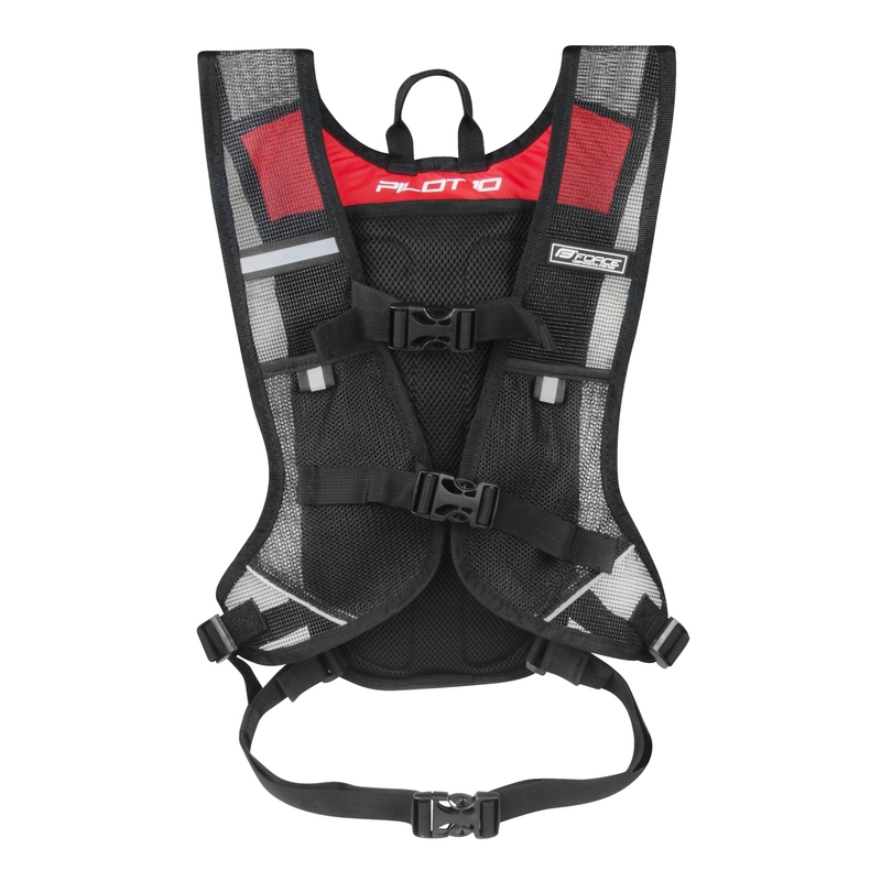 Rucsac de ciclism FORCE Pilot 10 l negru-roșu lichidare