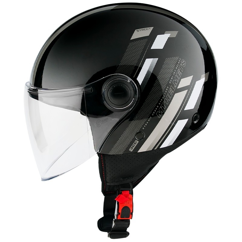 MT Street Scope D2 cască de motocicletă deschisă negru-gri lucios lichidare