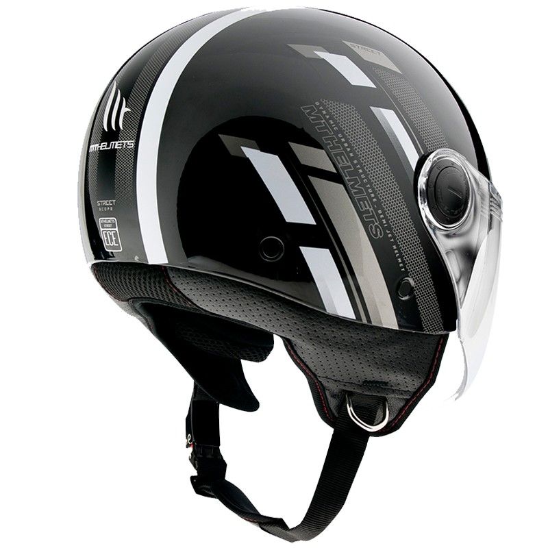 MT Street Scope D2 cască de motocicletă deschisă negru-gri lucios lichidare
