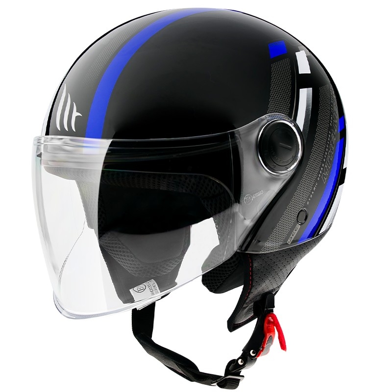 MT Street Scope D7 Open Casca de motocicletă negru-gri-albastru lucios lichidare